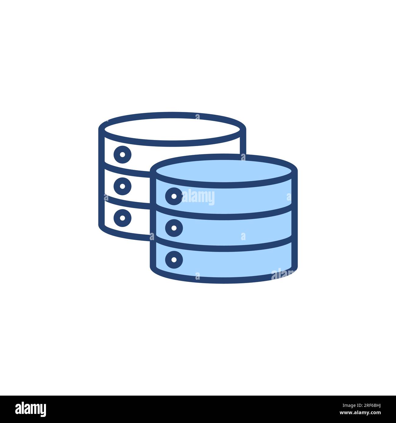 Vektor des Datenbanksymbols. Datenbankzeichen und -Symbol Stock Vektor