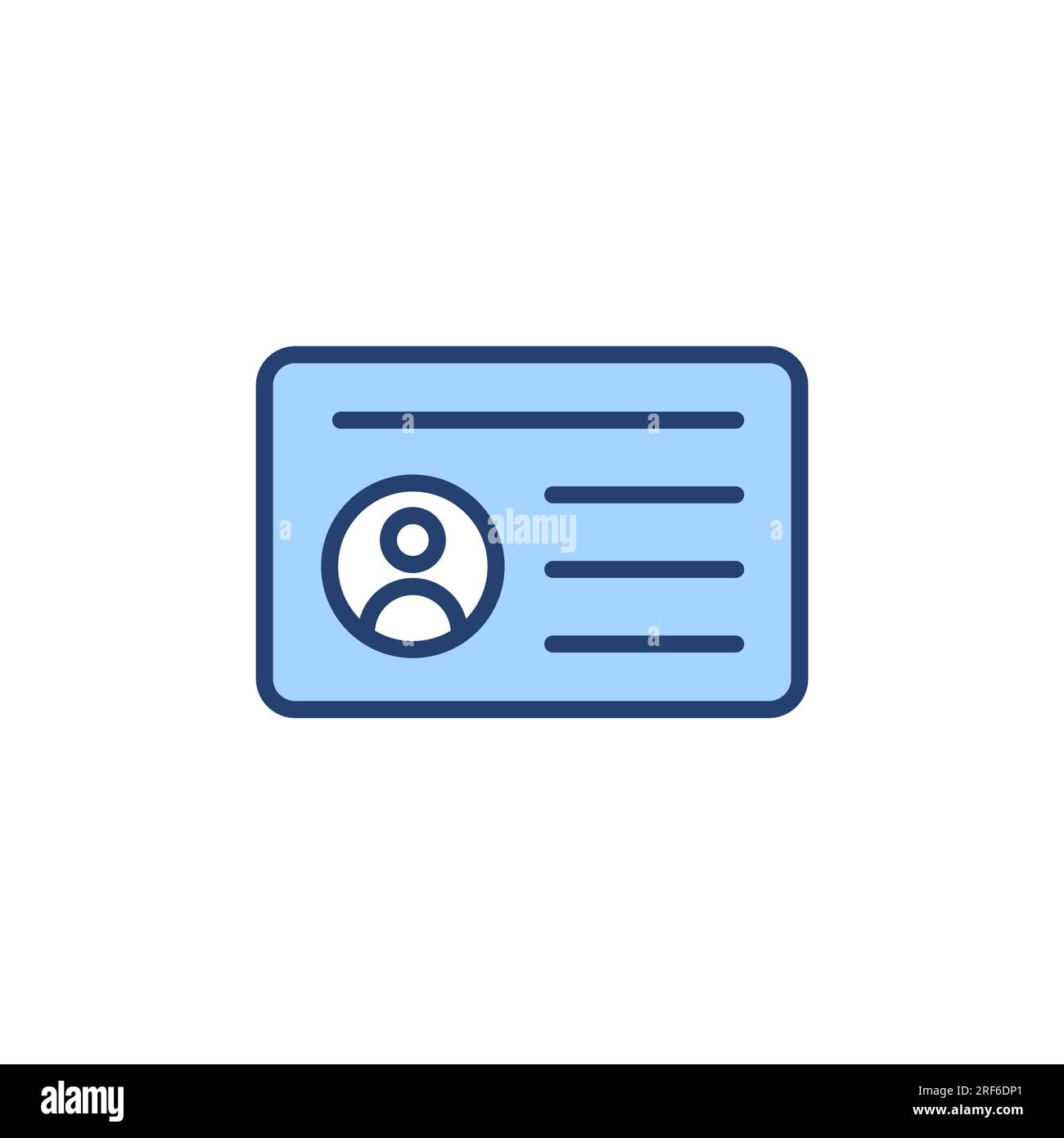 Vektor des Lizenzsymbols. ID-Kartensymbol. Führerschein, Personalausweis Stock Vektor