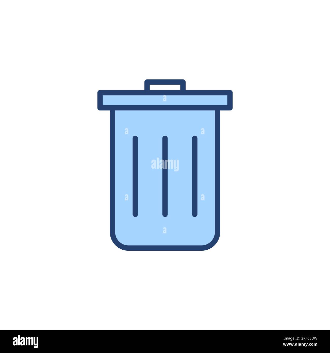 Vektor des Papierkorbsymbols. Papierkorbsymbol. Zeichen und Symbol löschen. Stock Vektor