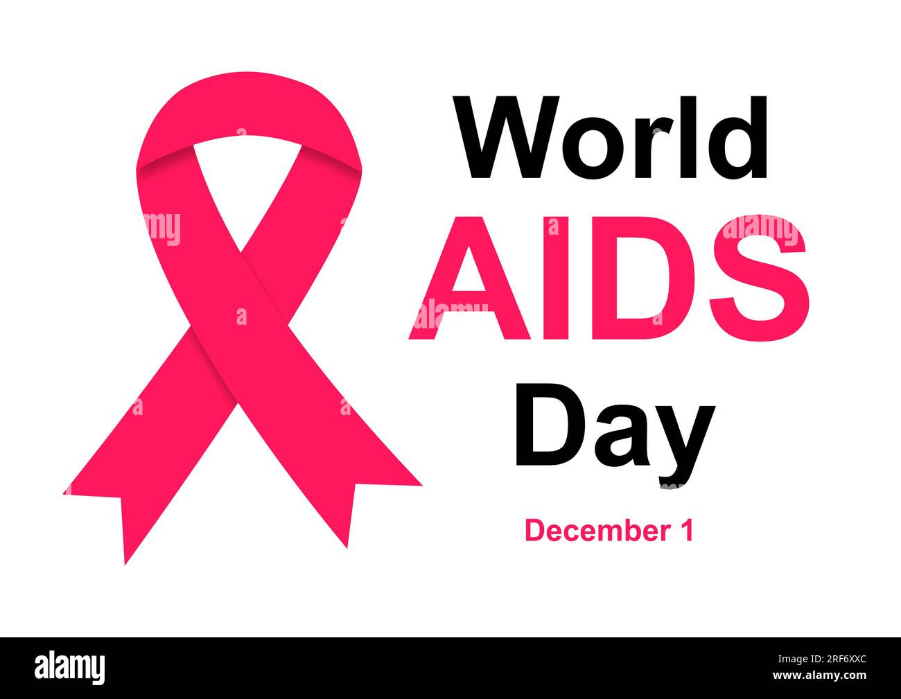 Welt-Aids-Tag, 1. Dezember, internationaler Tag, Sensibilisierung, AIDS-Pandemie, HIV-Infektion, Begrüßung Stockfoto