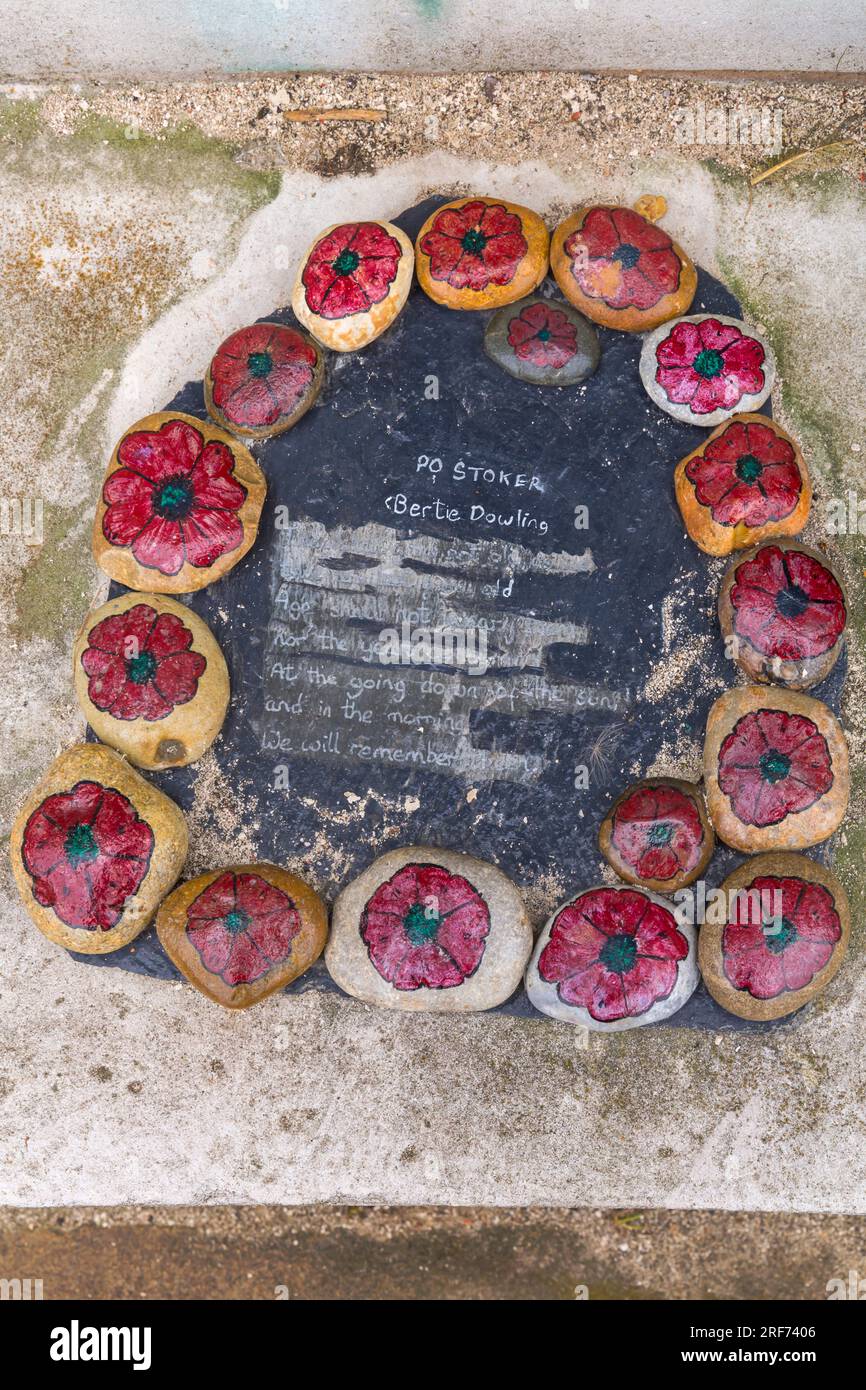 Das Portsmouth Naval war Memorial in Southsea Common, Portsmouth, Hampshire, Großbritannien, erinnert an die Gedenkstätte an PO Stoker Stockfoto