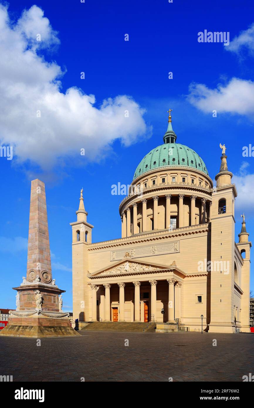 Kirche St. Nikolai, Alter Markt, Potsdam, Brandenburg, Deutschland, Europa Stockfoto