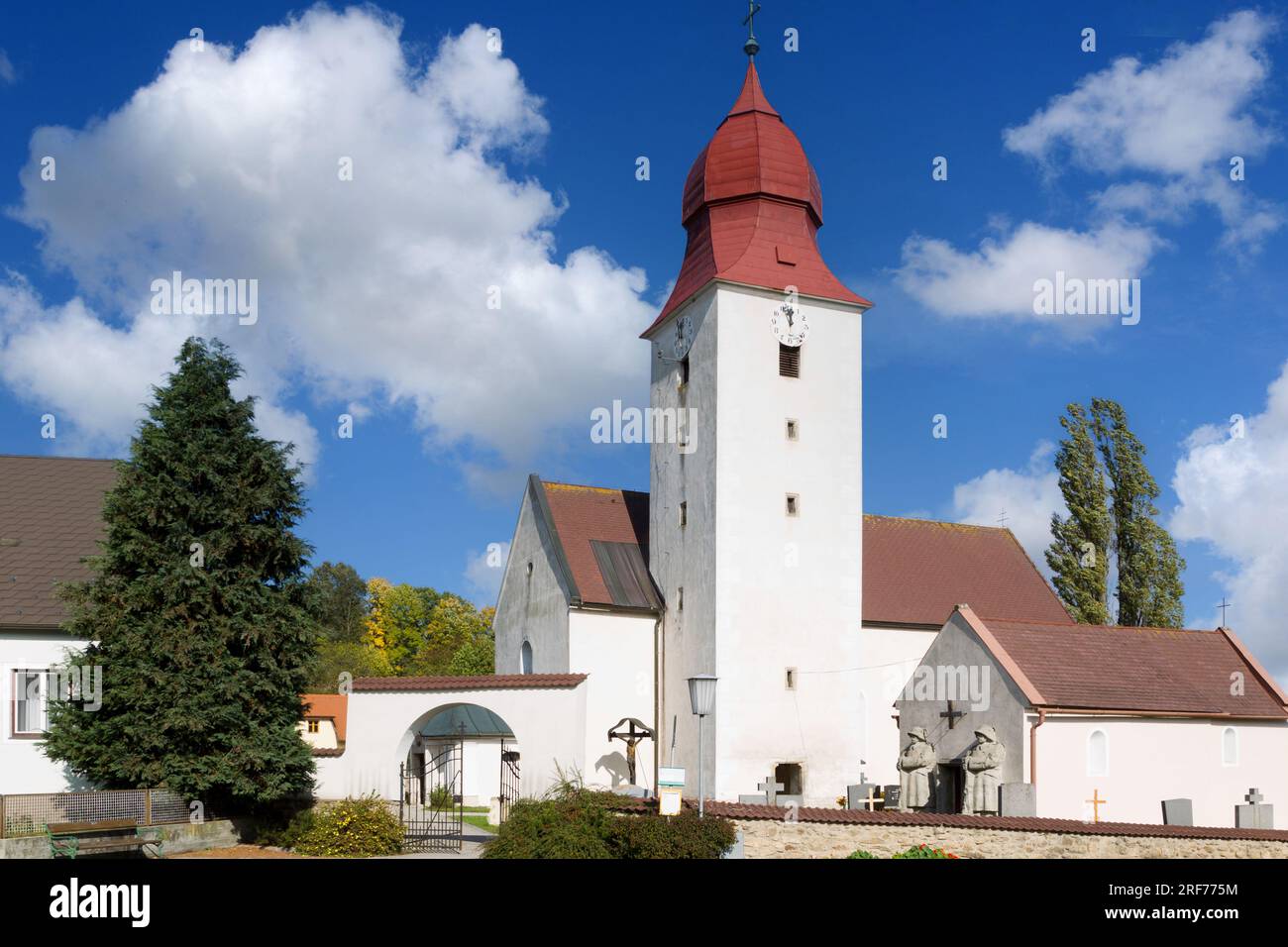 Die Kirche in Marbach am Walde, Waldviertel, Niederösterreich, Österreich, Waldviertel, Region, Stockfoto