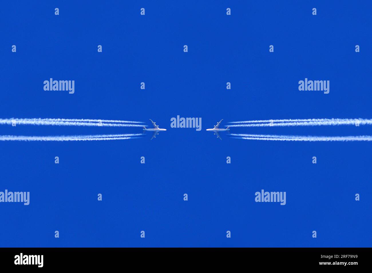 Flugzeuge auf Kollisionskurs | Flugzeuge auf Kollisionskurs, Stockfoto