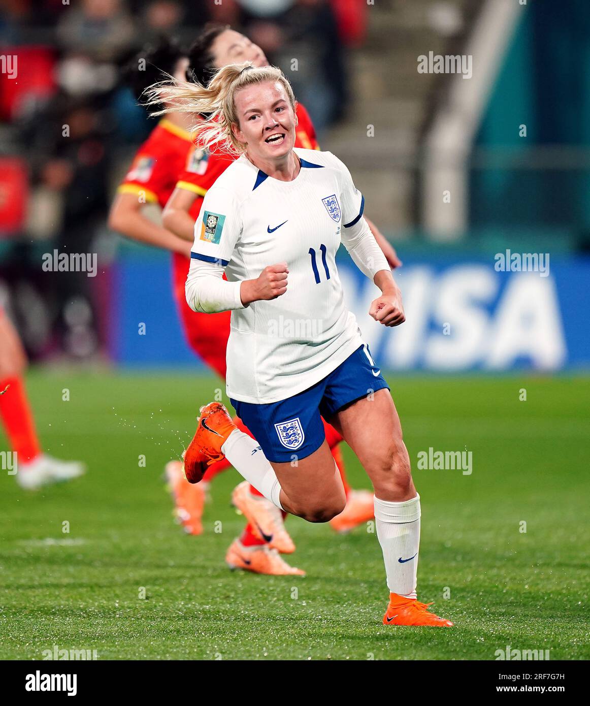 Lauren Hemp aus England feiert das zweite Tor seiner Mannschaft während