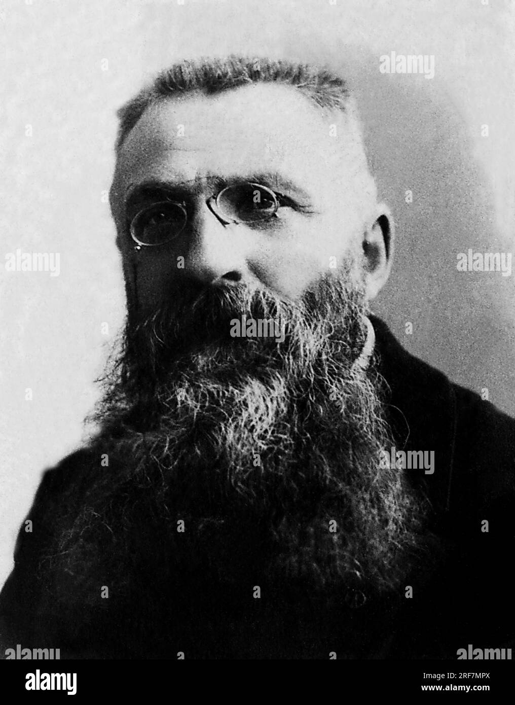 Portrait de Auguste Rodin (1840-1917) sculpteur francais. Stockfoto