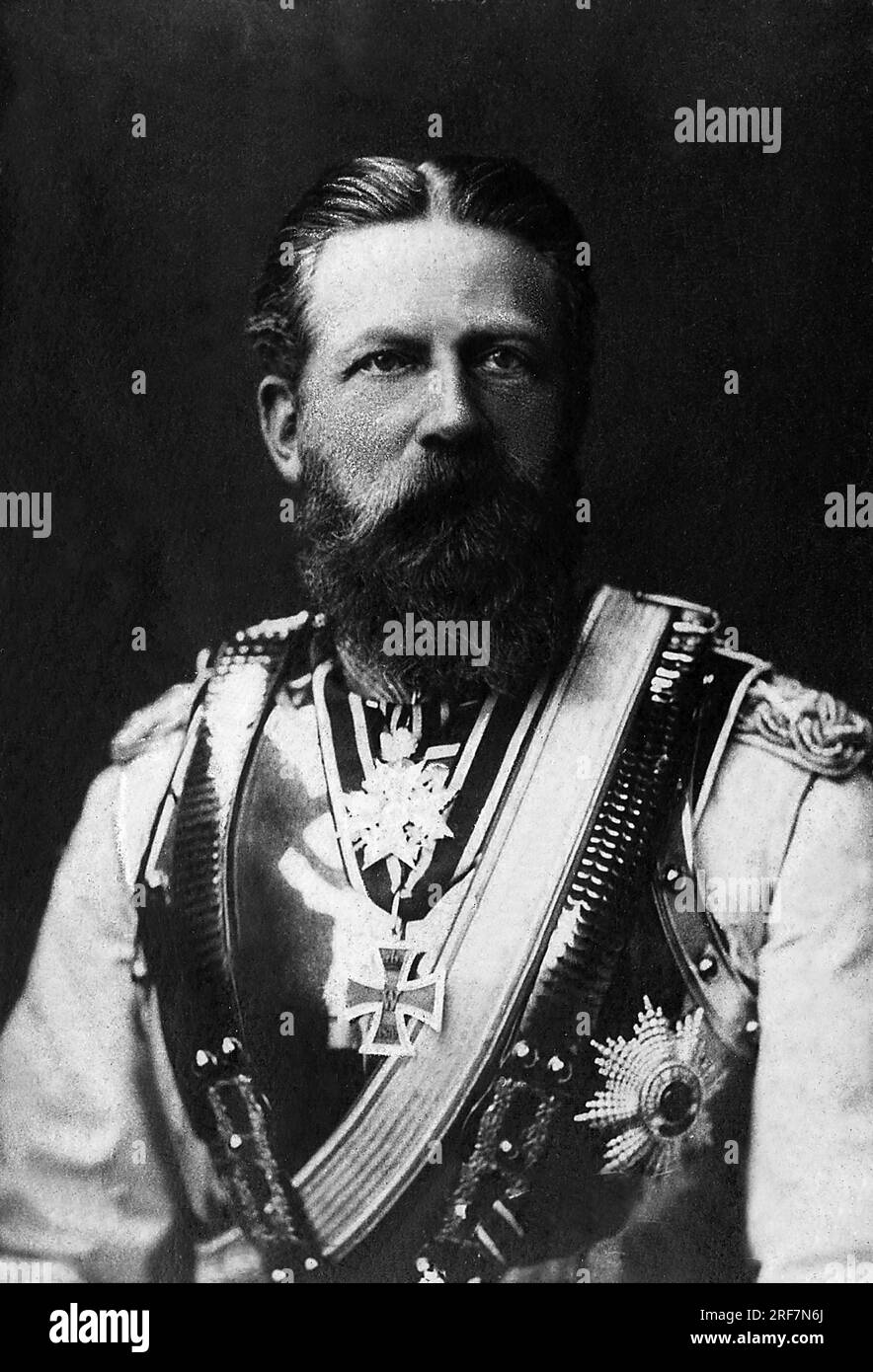 Portrait de Frederic III (1831-1888), roi de Prusse et empereur d'Allemagne en 1888 Pendant 99 jours. Stockfoto