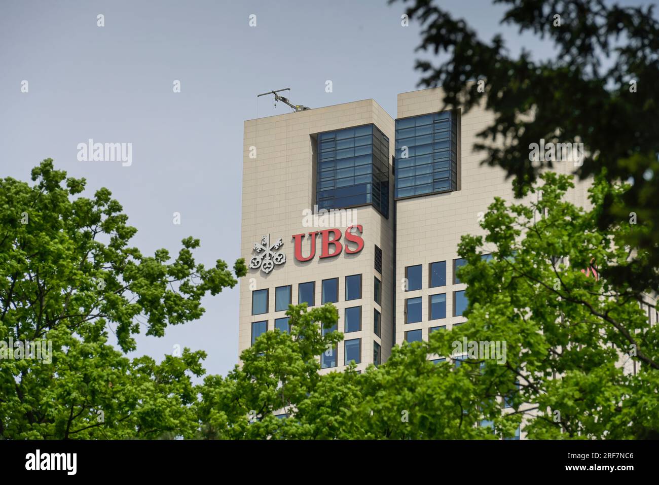 UBS Bank, Opernturm, Bockenheimer Landstraße, Frankfurt am Main, Hessen, Deutschland Stockfoto