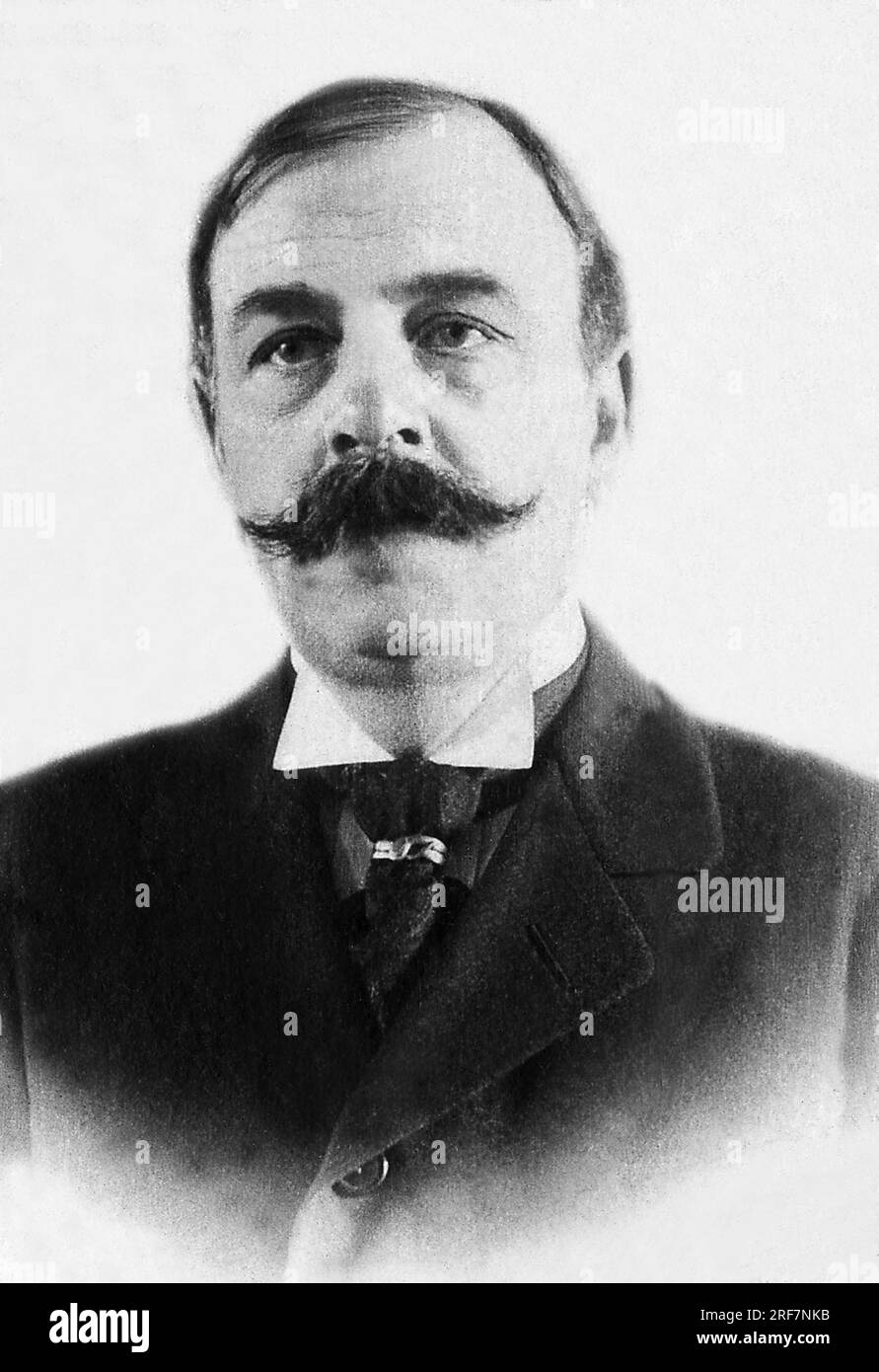 Portrait de Octave Mirbeau (1848-1917), ekrivain Romancier francais. Stockfoto