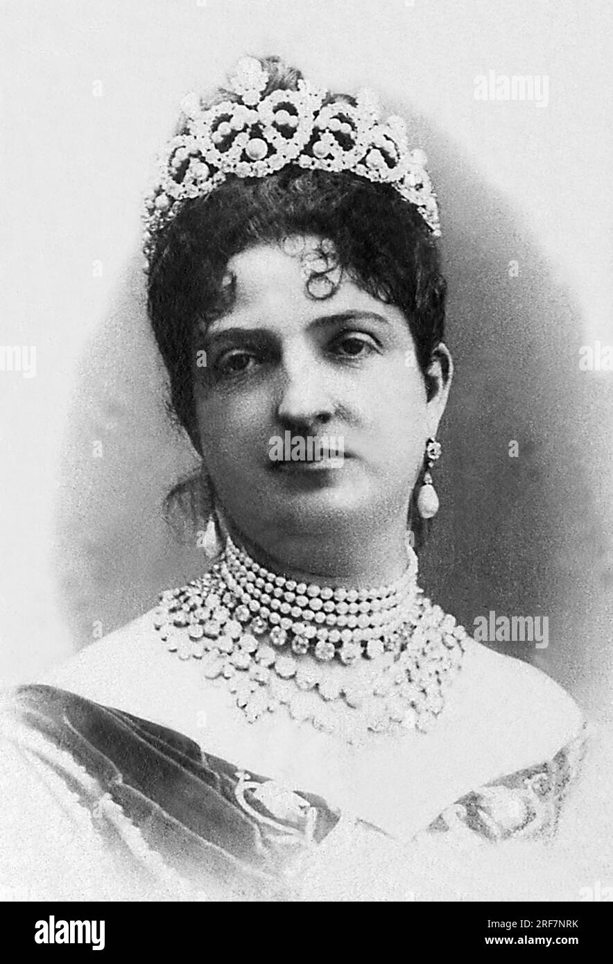 Portrait de Marguerite de Savoie Gens (1851-1926), reine d'Italie (1878-1900) et epouse du roi d'Italie, Humbert Ier. Stockfoto