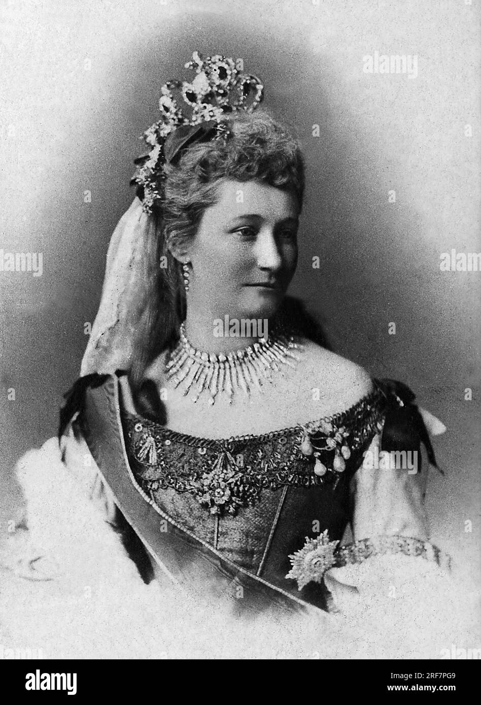Portrait de Augusta-Victoria de Schleswig-Holstein-Sonderbourg-Augustenbourg (Augusta Victoria de Schleswig Holstein Sonderbourg Augustenbourg) (1858-1921), Imperatrice d'Allemagne. Fotografie, Debüt du 20e Siecle. Stockfoto