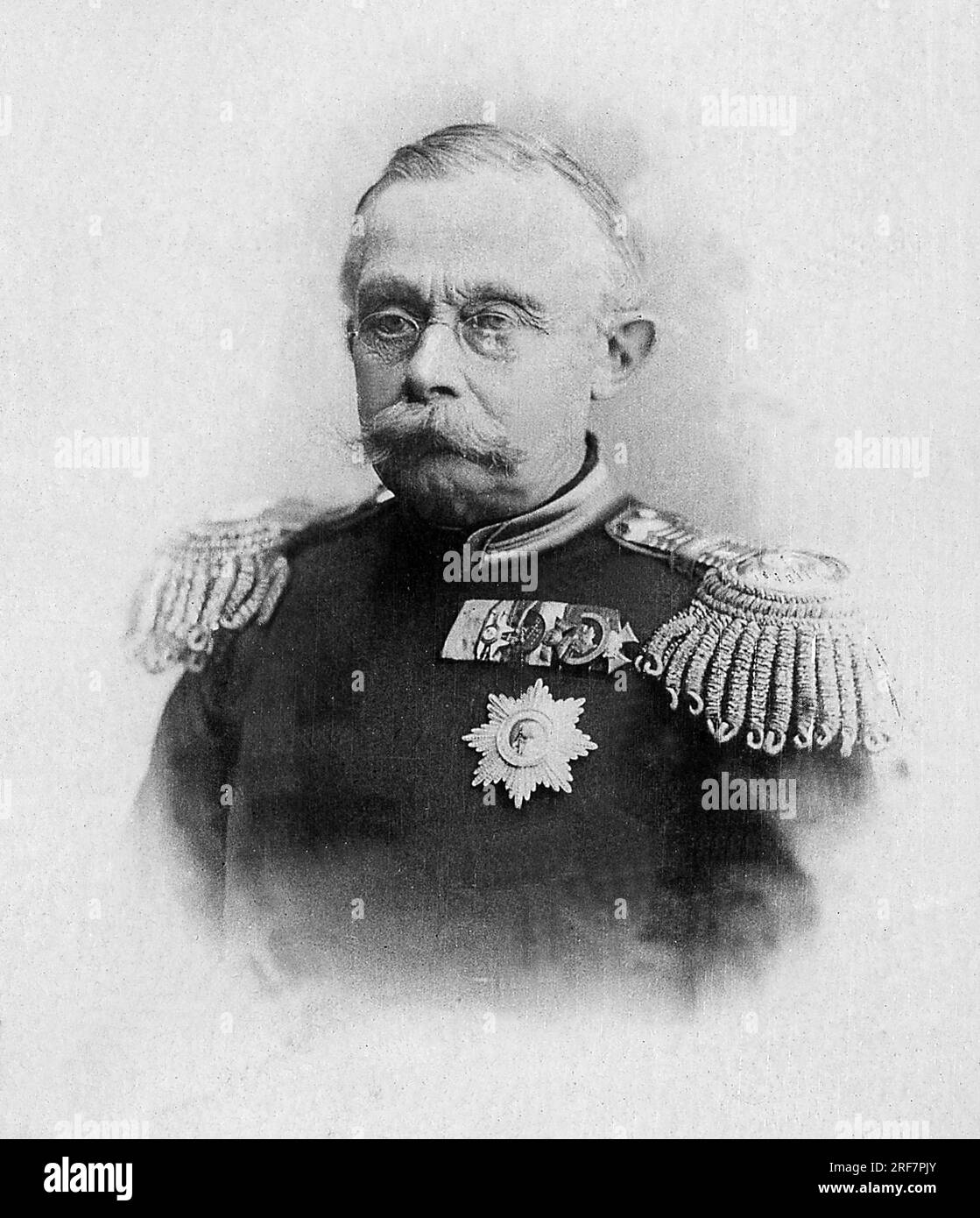 Portrait de Adolphe de Nassau, Grand Duc de Luxembourg (1817-1905), il fut le fondateur de la dynastie nationale regnante du Luxembourg, depuis son unabhändance en 1890. Fotografie, Debüt du 20e Siecle. Stockfoto