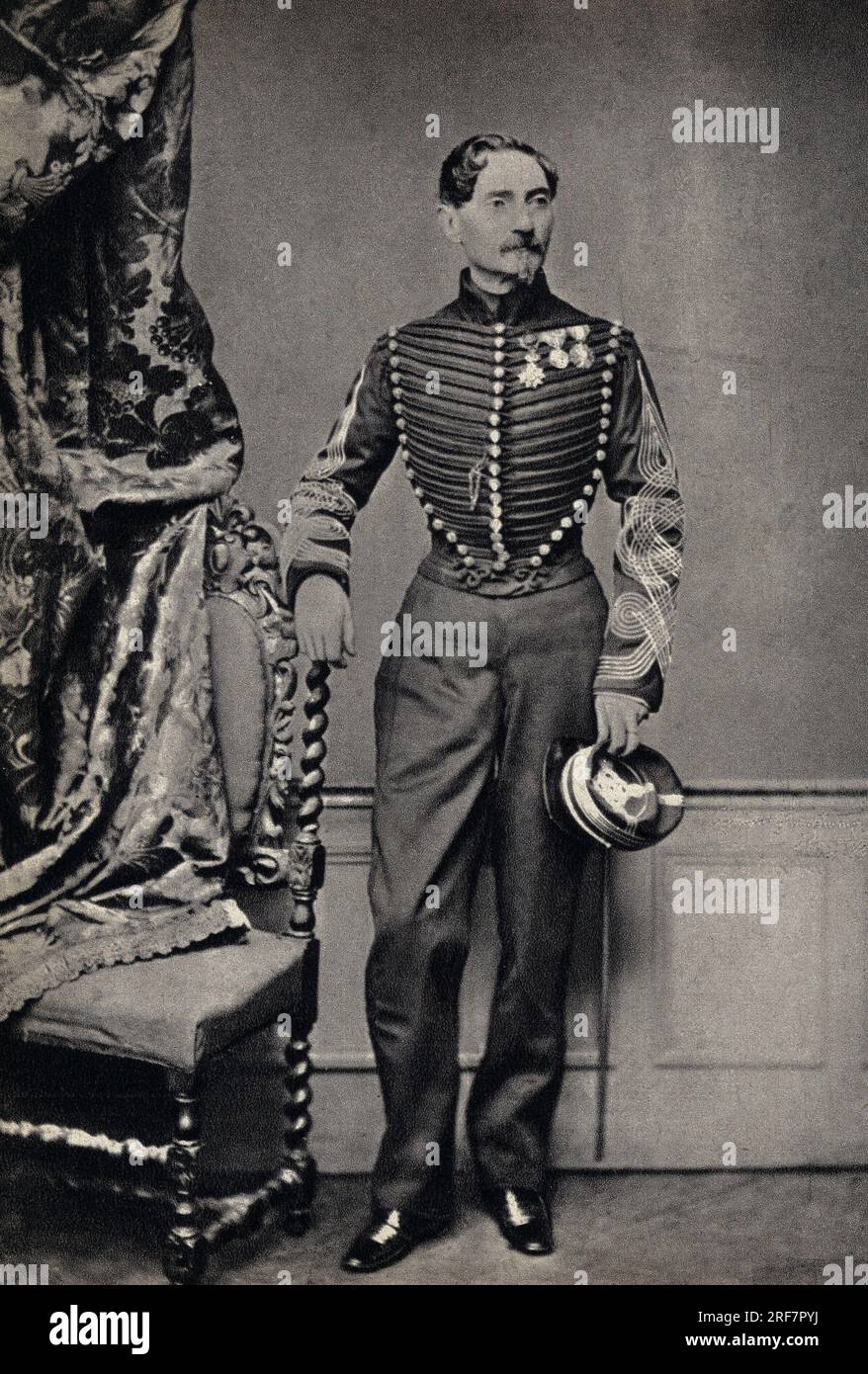 Portrait d'un Commandant de l'Armee Francaise. Fotografie, FIN 19eme Siecle, Paris. Coll. Selva. Stockfoto
