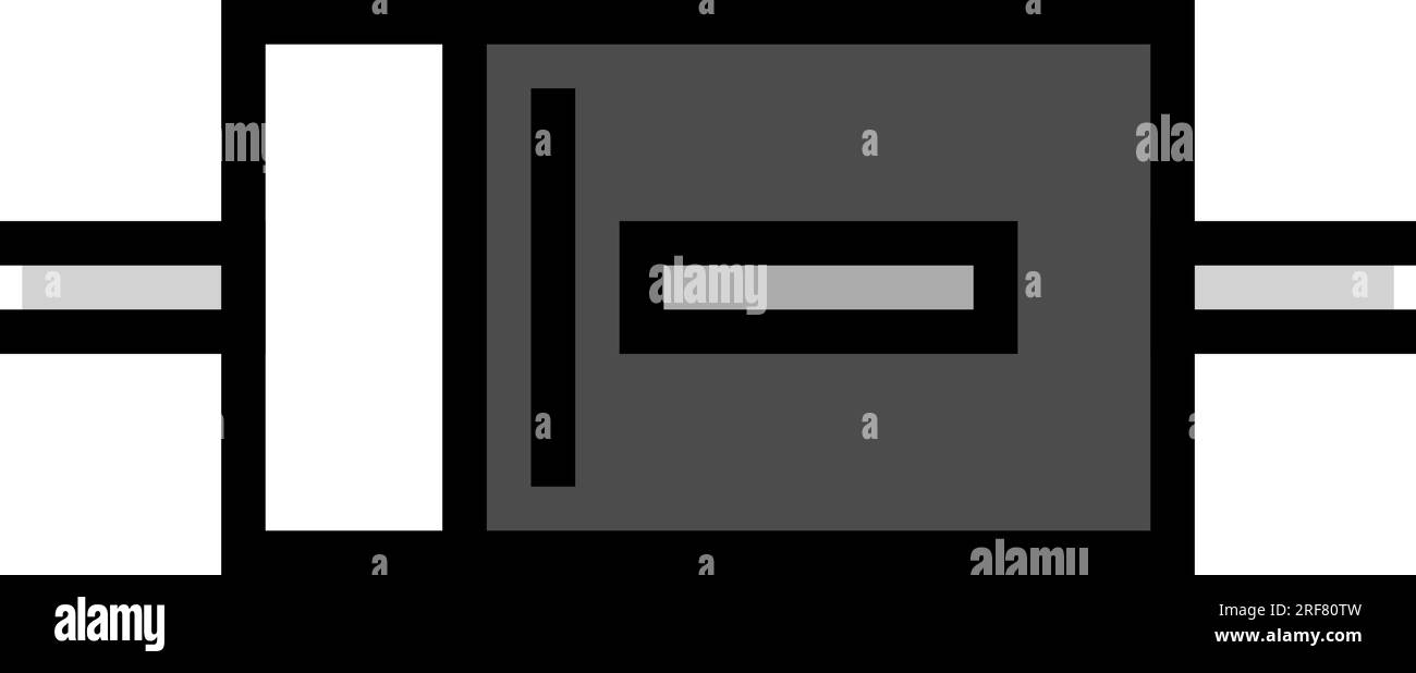 Vektordarstellung des Farbsymbols für Dioden-Elektroingenieure Stock Vektor