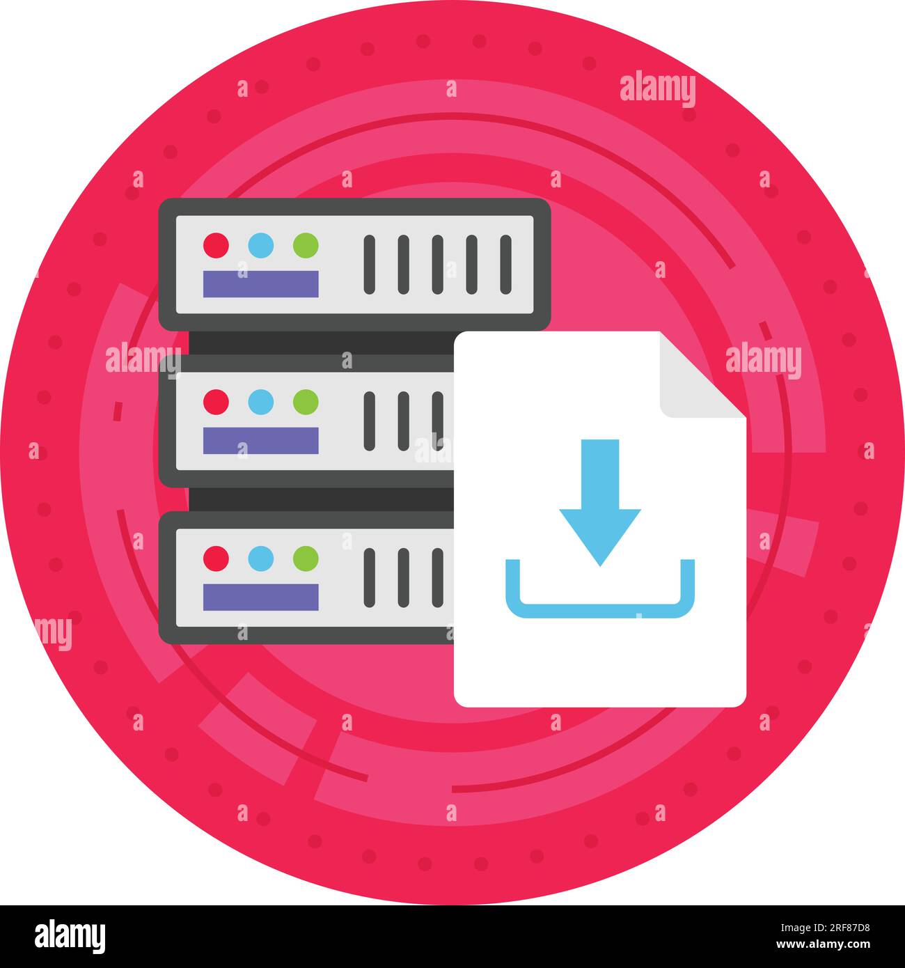 Remote Down Time Vector Icon Design, Cloud Processing Symbol, Computing Services Sign, Web Services and Data Center Stock Illustration, Server Downloa Stock Vektor
