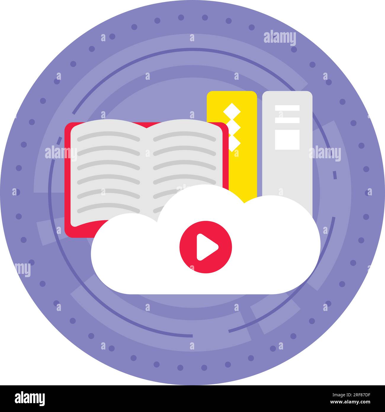 KI Platform Vector Icon Design, Cloud Processing Symbol, Computing Services Sign, Web Services and Data Center Stock Illustration, Cloud Machine Learn Stock Vektor