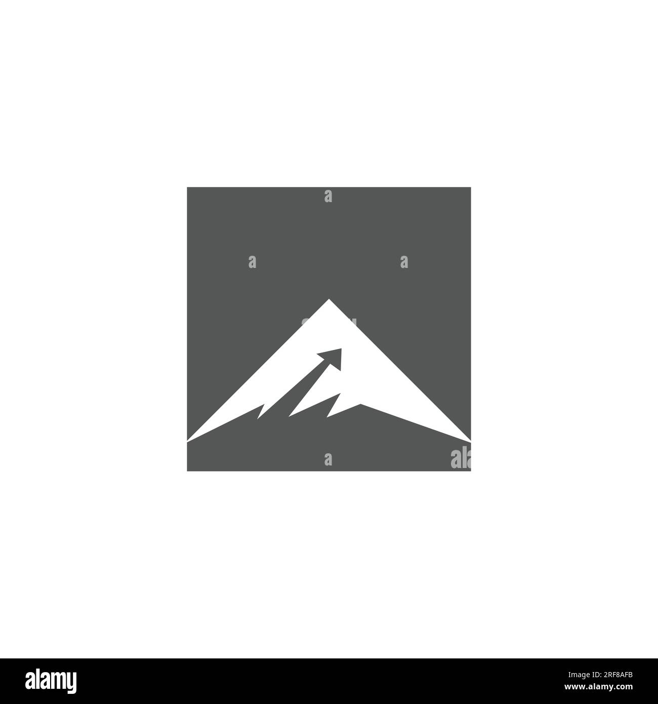 Mountain Arrow Diagramm Trading Business Marketing Logo Design Vector Pro Vector. Logo von Mountain & Marketing Statistics Arrow für Unternehmensfinanzen Stock Vektor