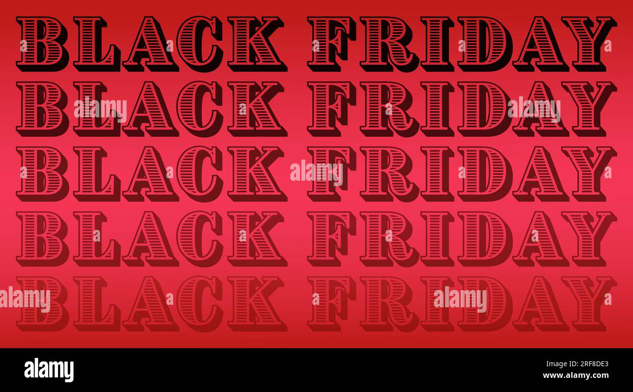 Black Friday Sale Banner Werbeaktion Marketingrabatte Veranstaltung Banner oder Kartendesign Vektordarstellung Stock Vektor