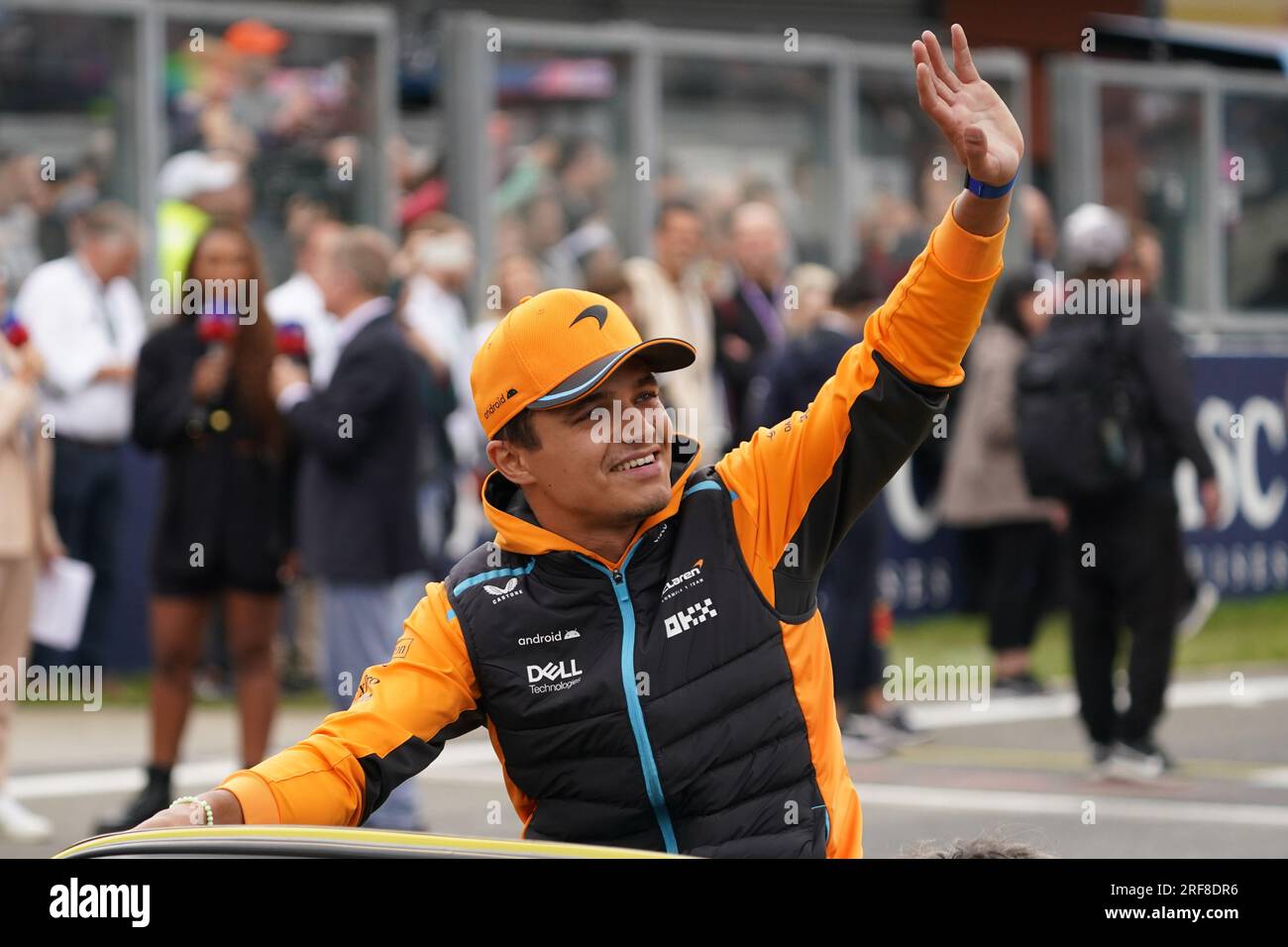 Lando Norris aus Großbritannien fährt am 30. Juli 2023 im Francorchamps, Belgien, während des Formel 1 MSC Cruises Grand Prix 2023 mit dem (4) McLaren F1 Team MCL60 Mercedes. Stockfoto