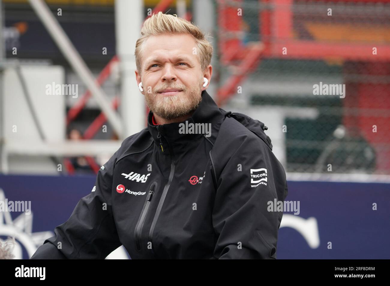 Kevin Magnussen von Danimark mit dem (20) MoneyGram Haas F1 Team VF-23 Ferrari während der Formel 1 MSC Cruises Belgischer Grand Prix 2023 am 30. Juli 2023 in Francorchamps, Belgien. Stockfoto