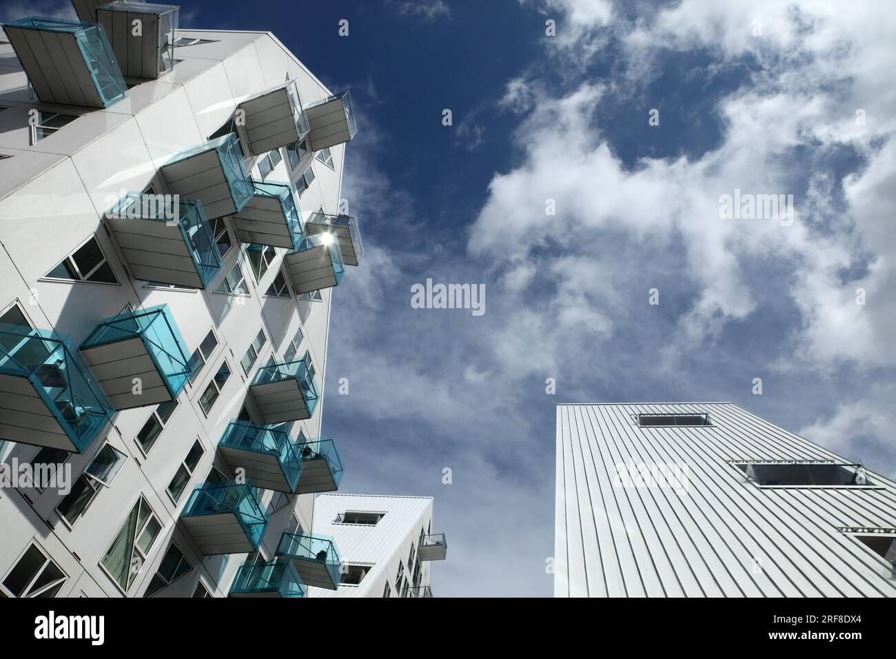 Die Eisberghäuser, Aarhus docklands, Dänemark. Stockfoto