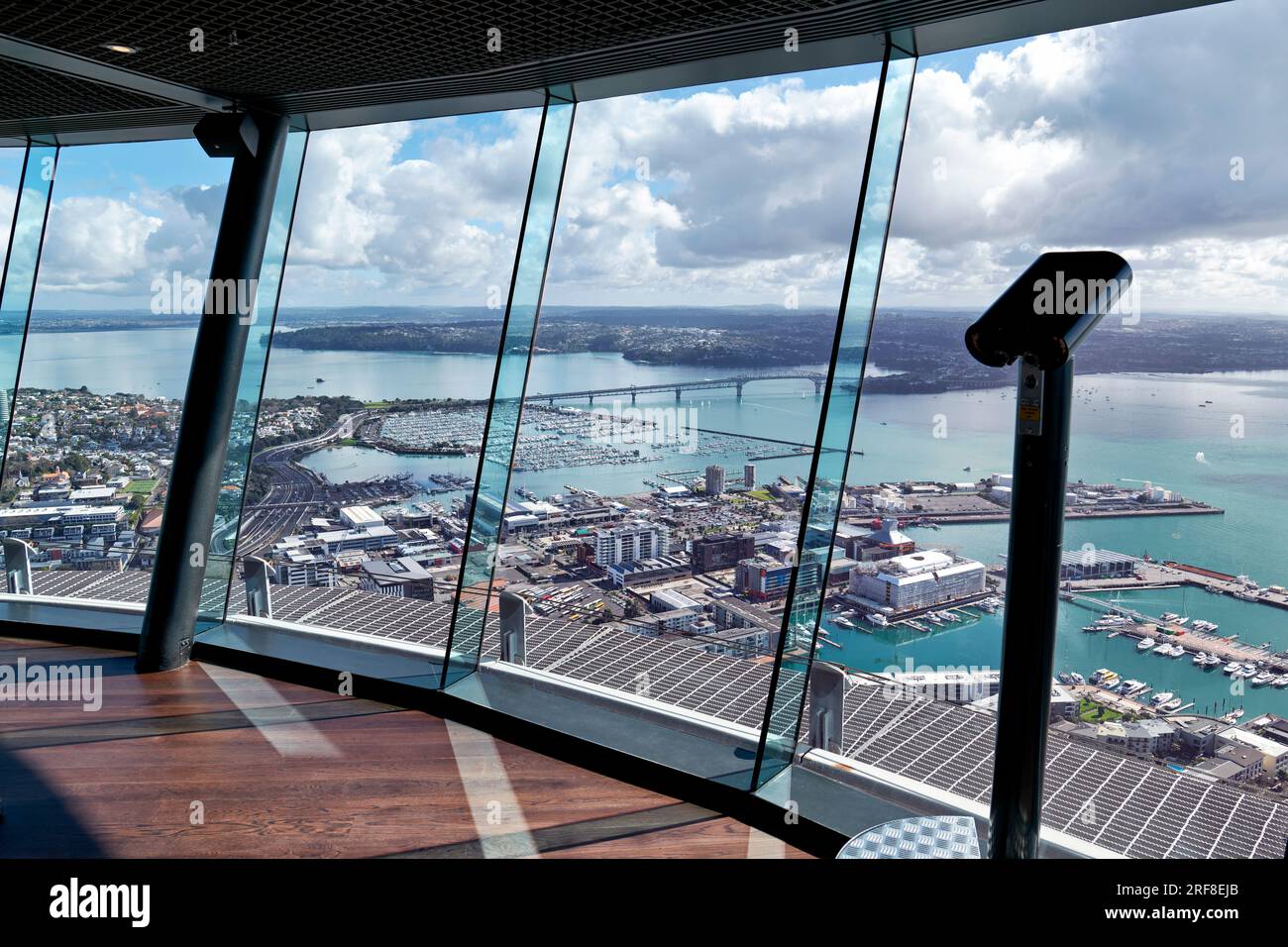 Auckland. Neuseeland. Luftaufnahme der Stadt und des Geschäftsviertels. Stockfoto