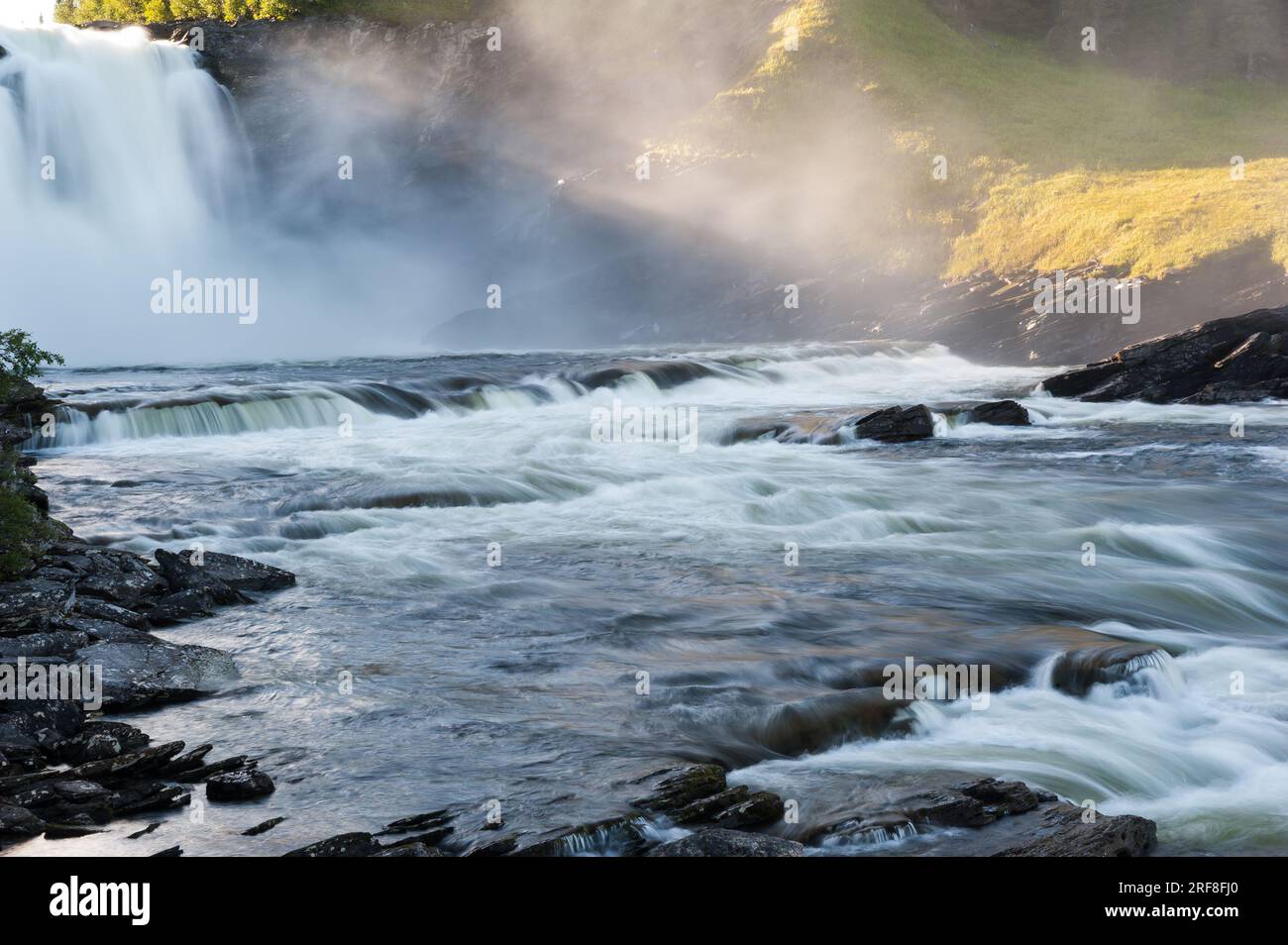 Tännforsen Wasserfall im Jämtland County, Schweden Stockfoto