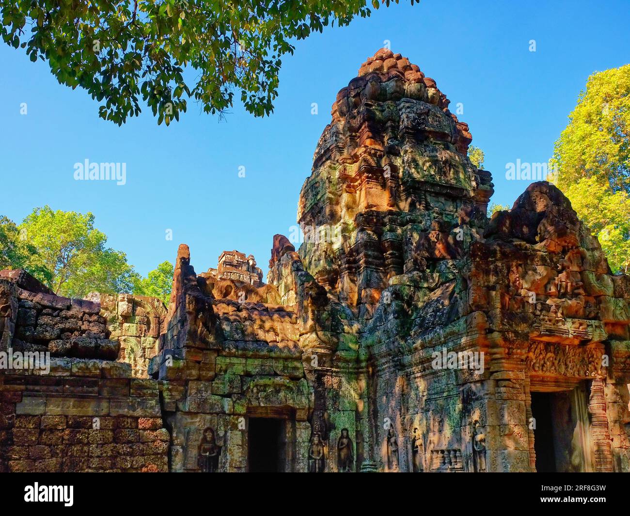 Ein Bild mit Ta Som, einem kleinen Tempel in Angkor, Kambodscha, der Ende des 12. Jahrhunderts für König Jayavarman VII erbaut wurde Stockfoto