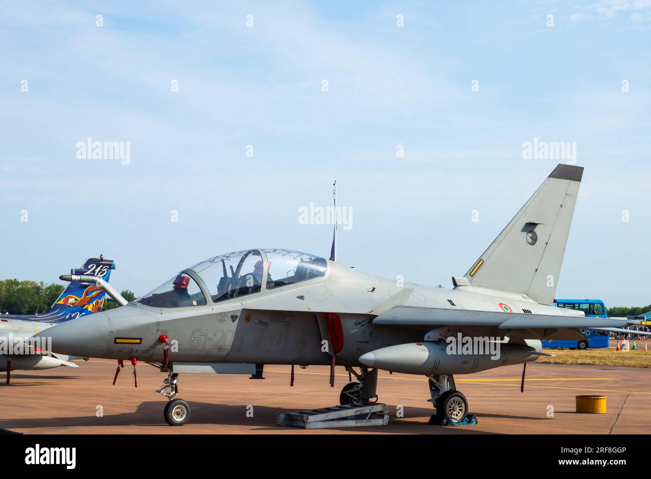 Italienische Air Force Alenia Aermacchi T-346A Master Jet Flugzeug am Royal International Air Tattoo, RIAT, Airshow, RAF Fairford, Gloucestershire, UK Stockfoto