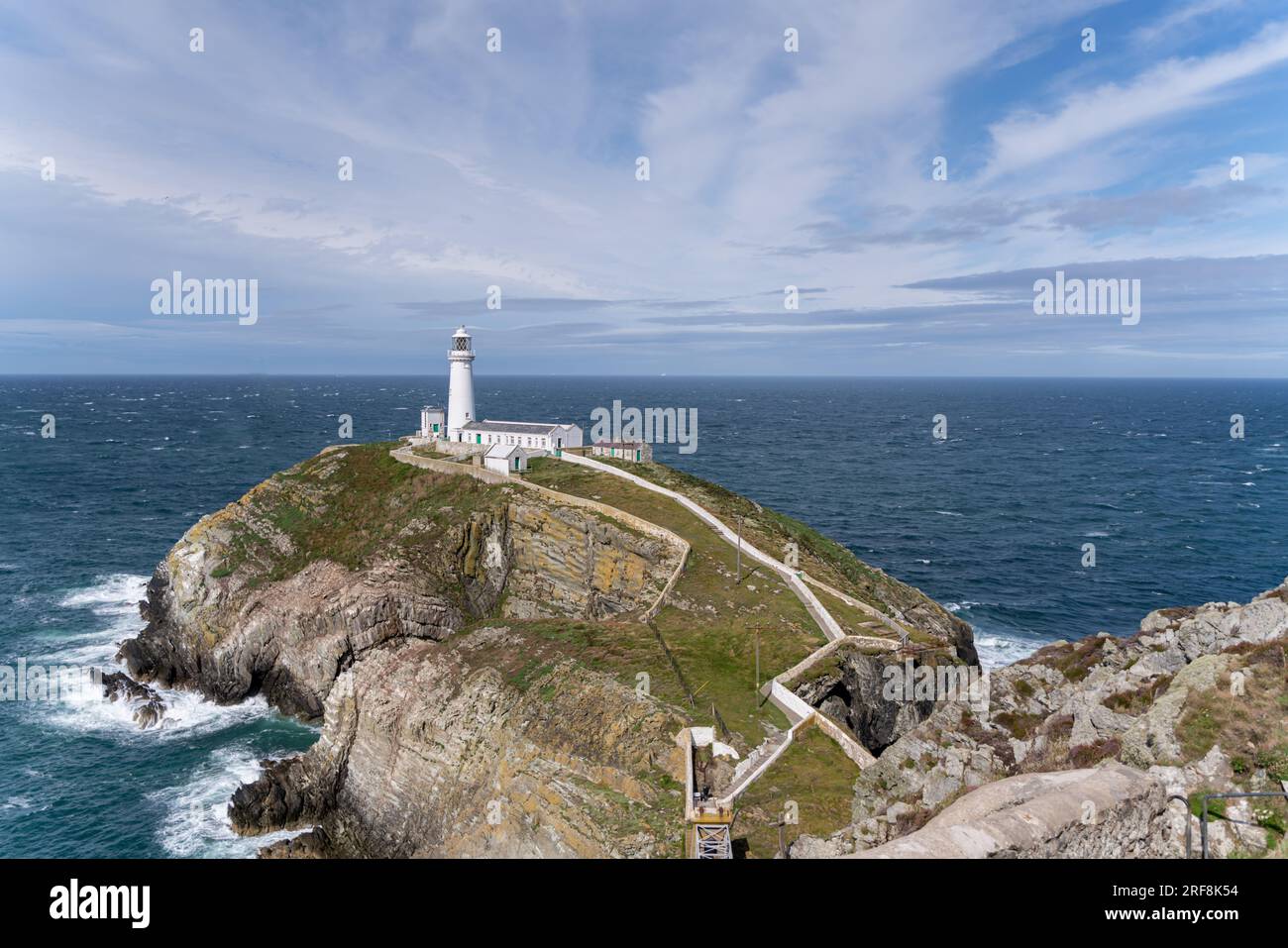 Südlicher Leuchtturm, Anglesey Wales Stockfoto