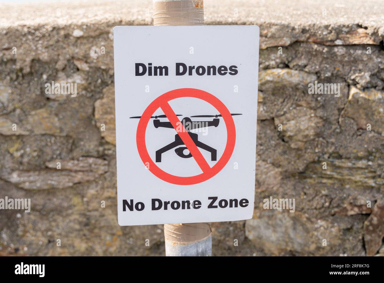 Keine Drohnenfliegenzone Stockfoto