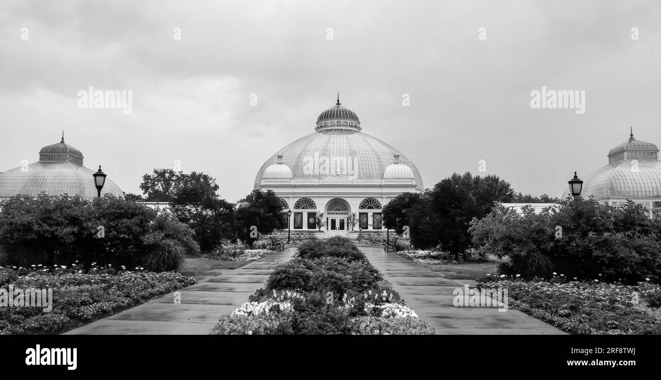 Historisches Gebäude im Art déco-Stil aus Metall und Glas Stockfoto