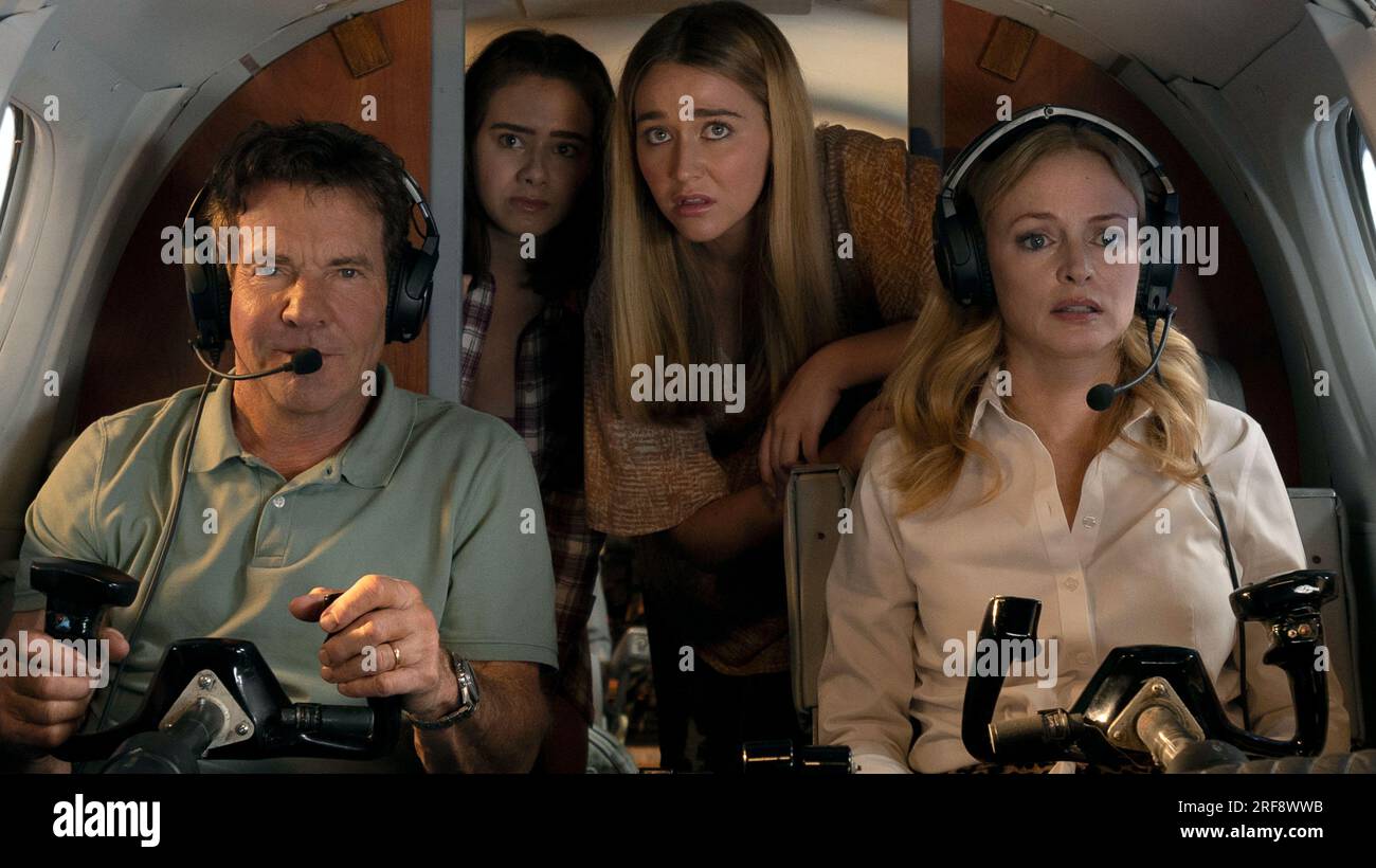 Auf einem Flügel und einem Gebet Dennis Quaid, Jessi Case, Anna Enger Ritch & Heather Graham Stockfoto
