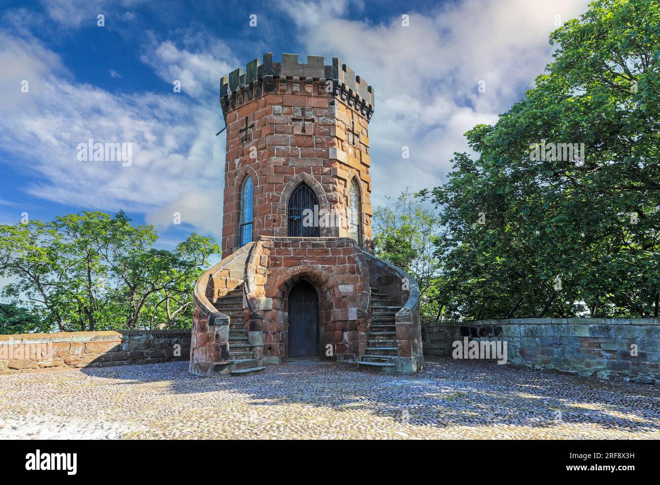 Laura's Tower auf dem Gelände von Shrewsbury Castle, Shrewsbury, Shropshire, England, Großbritannien Stockfoto