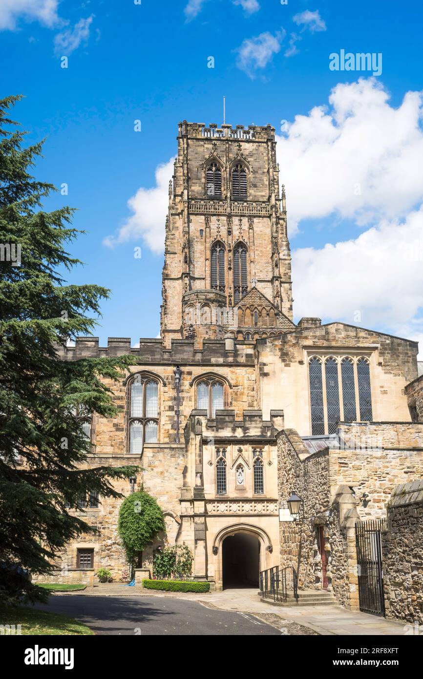 Der südliche Eingang zur Durham-Kathedrale, England, Großbritannien Stockfoto