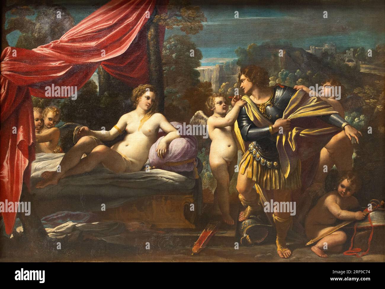 Sisto Badalocchio Gemälde; Mars und Venus; 1620; italienischer Maler der Bolognesischen Schule; Italien Stockfoto