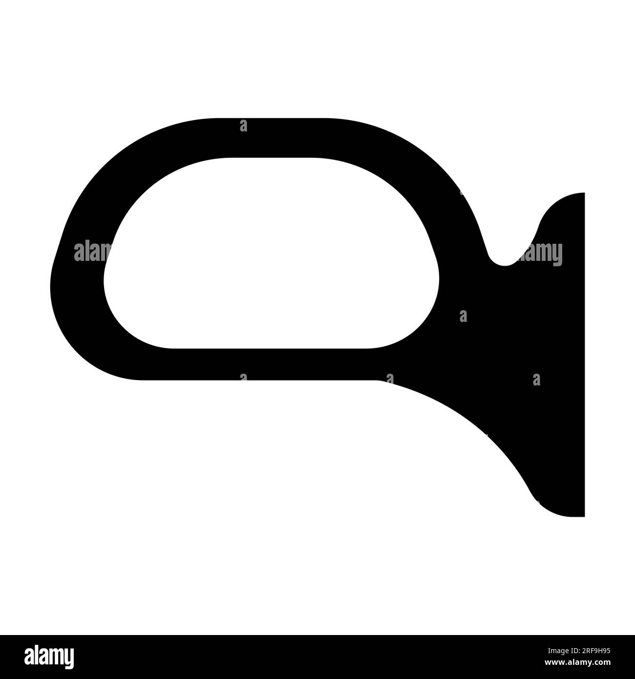 Vektordarstellung des Symbols des Rückspiegels Stockfoto