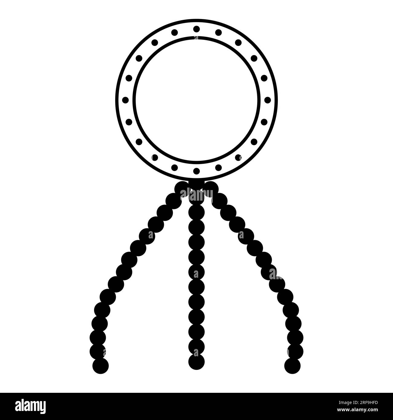 Ringlicht, LED-Lampensymbol Vektorsymbol-Design Stockfoto