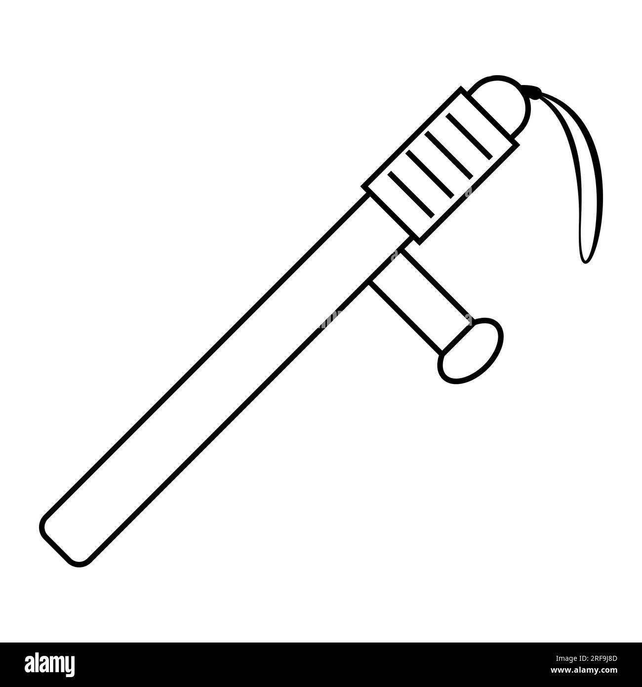 Polizeischläger-Symbol, Vektorsymbol-Design Stockfoto