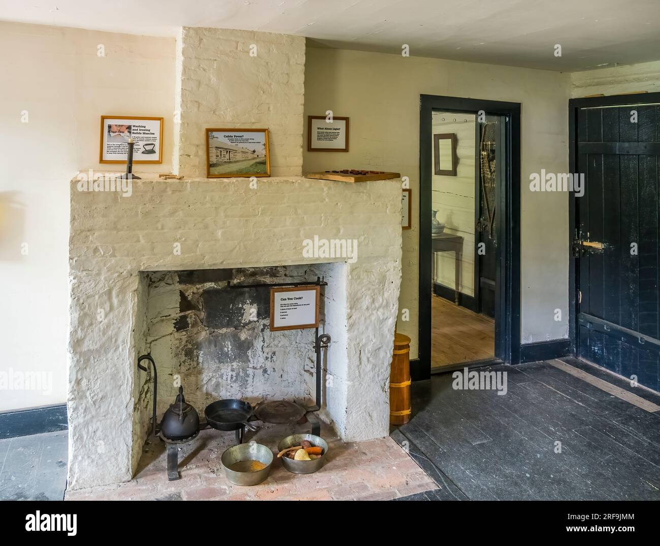 Der Fort Wilkins Historic State Park beherbergt den restaurierten Militäraußenposten von 1844 in Copper Harbor, Michigan USA Stockfoto