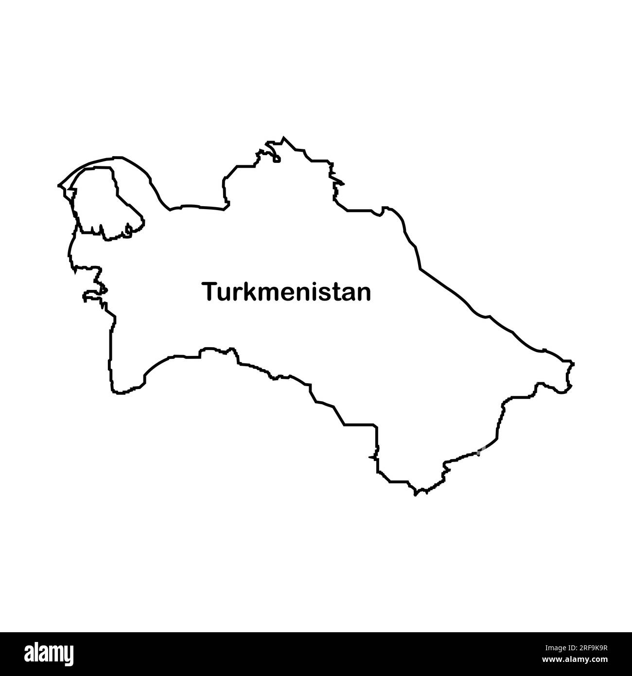 Turkmenistan Kartensymbol Vektordarstellung Symboldesign Stockfoto