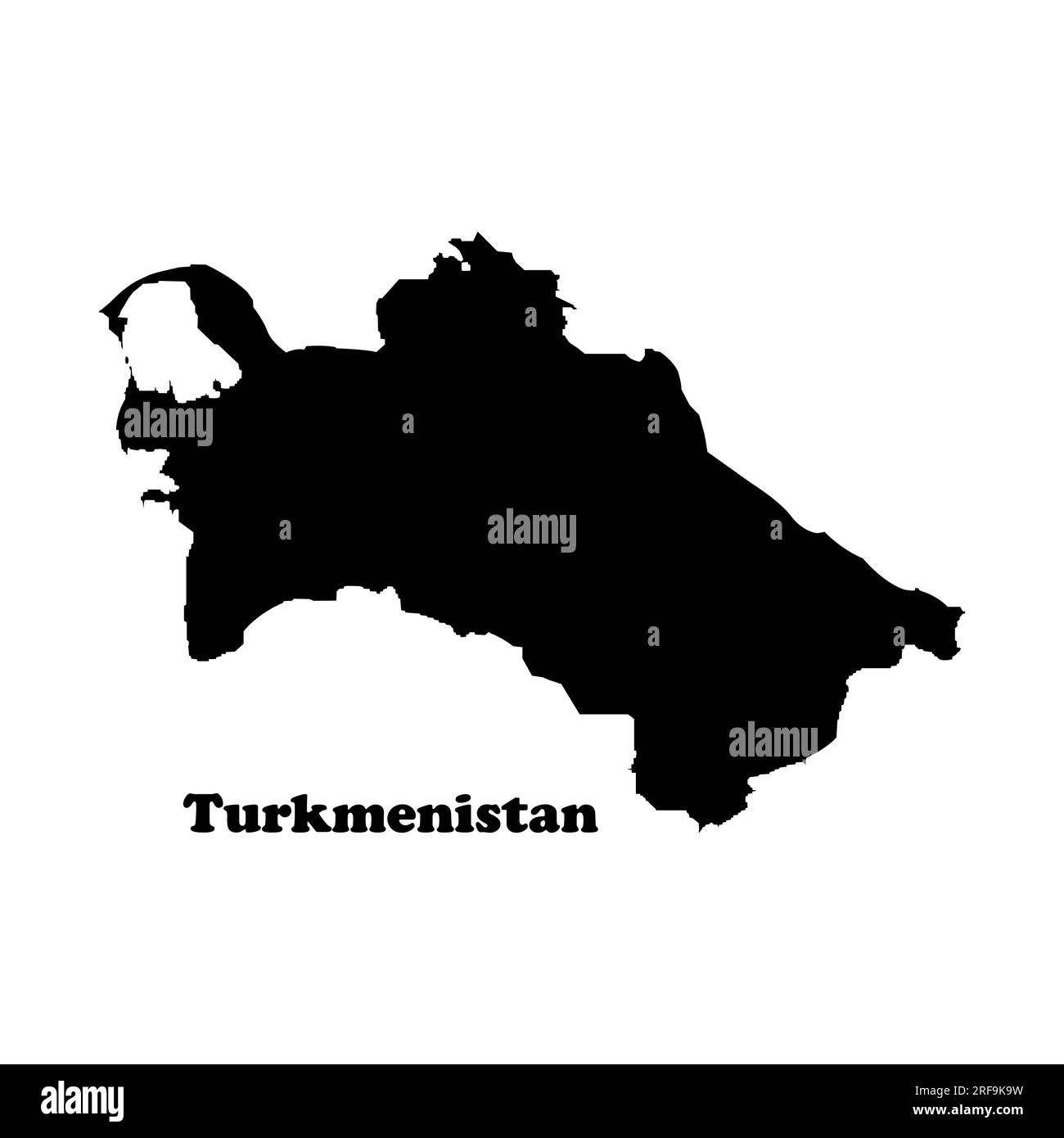 Turkmenistan Kartensymbol Vektordarstellung Symboldesign Stockfoto