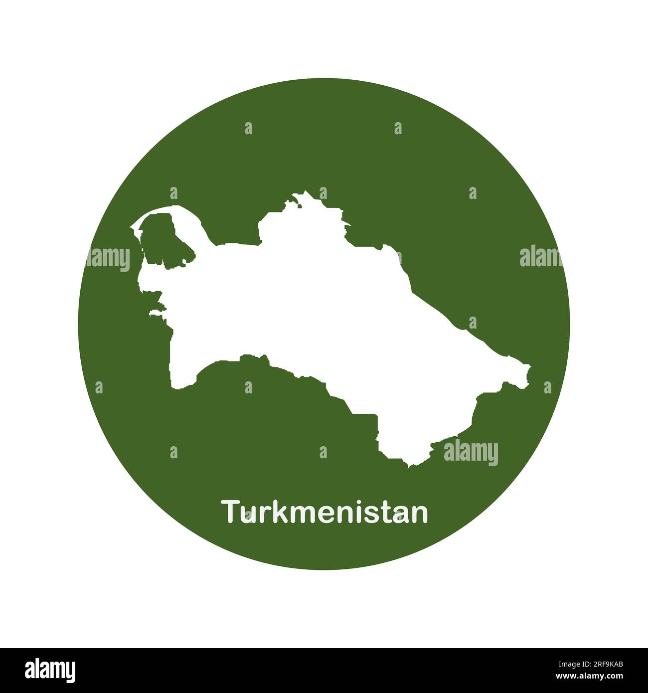 Turkmenistan Kartensymbol Vektordarstellung Symboldesign Stockfoto