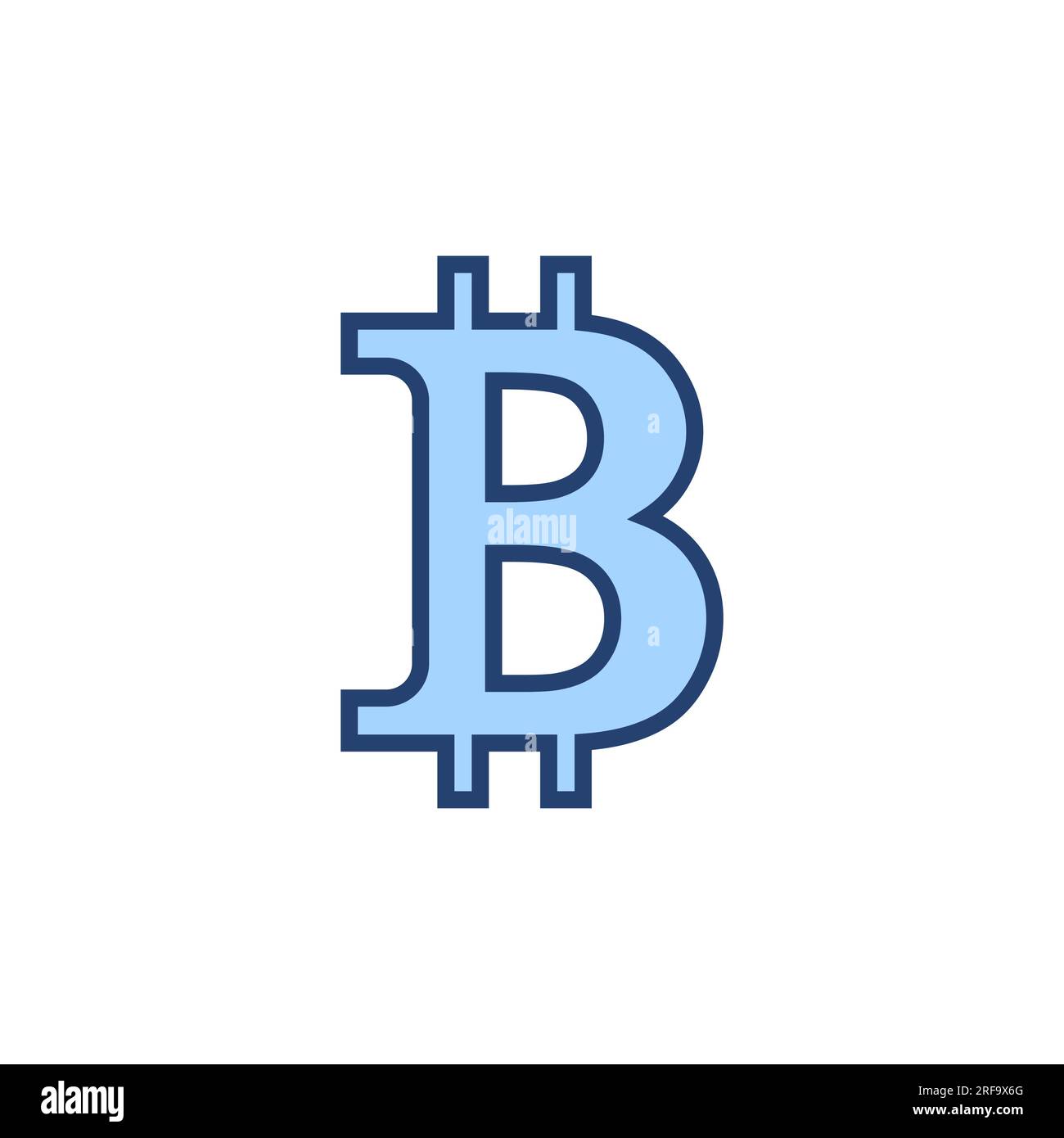 Vektor des Bitcoin-Symbols. bitcoin-Zeichen und -Symbol. Zahlungssymbol. Logo für Kryptowährung Stock Vektor