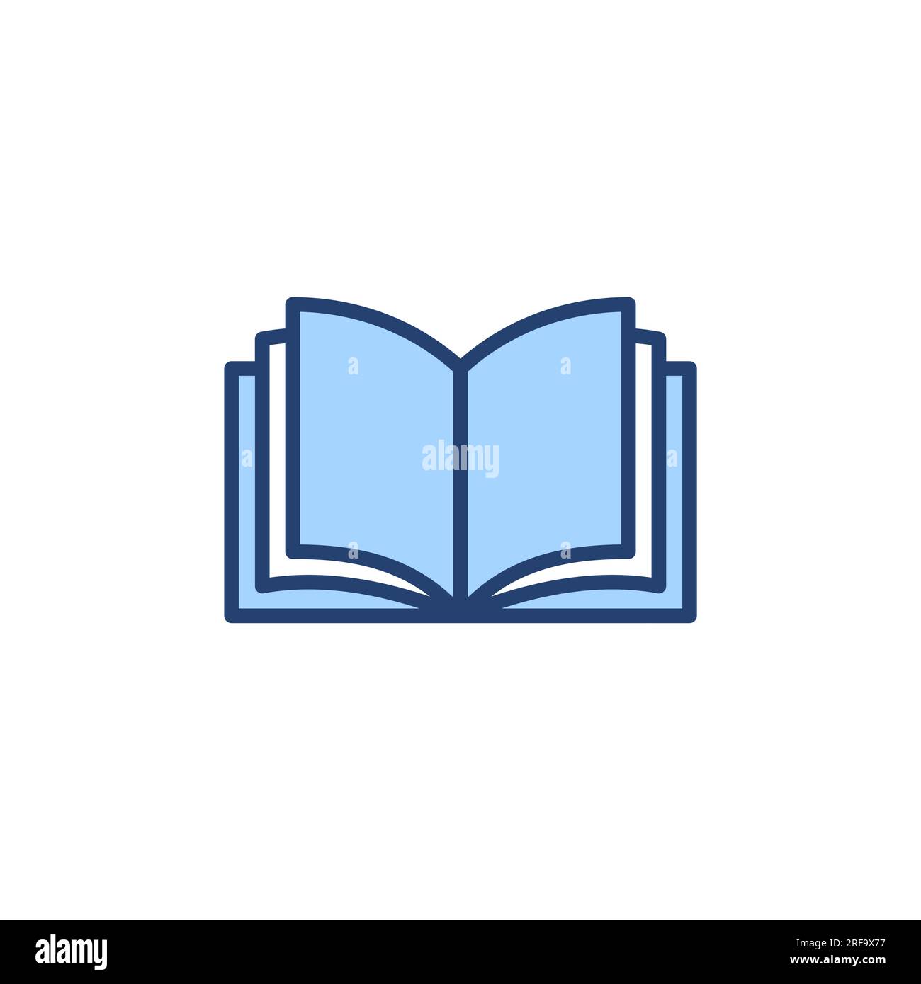 Vektor des Buchsymbols. Öffnen Sie das Buchzeichen und das Symbol. e-book-Symbol Stock Vektor