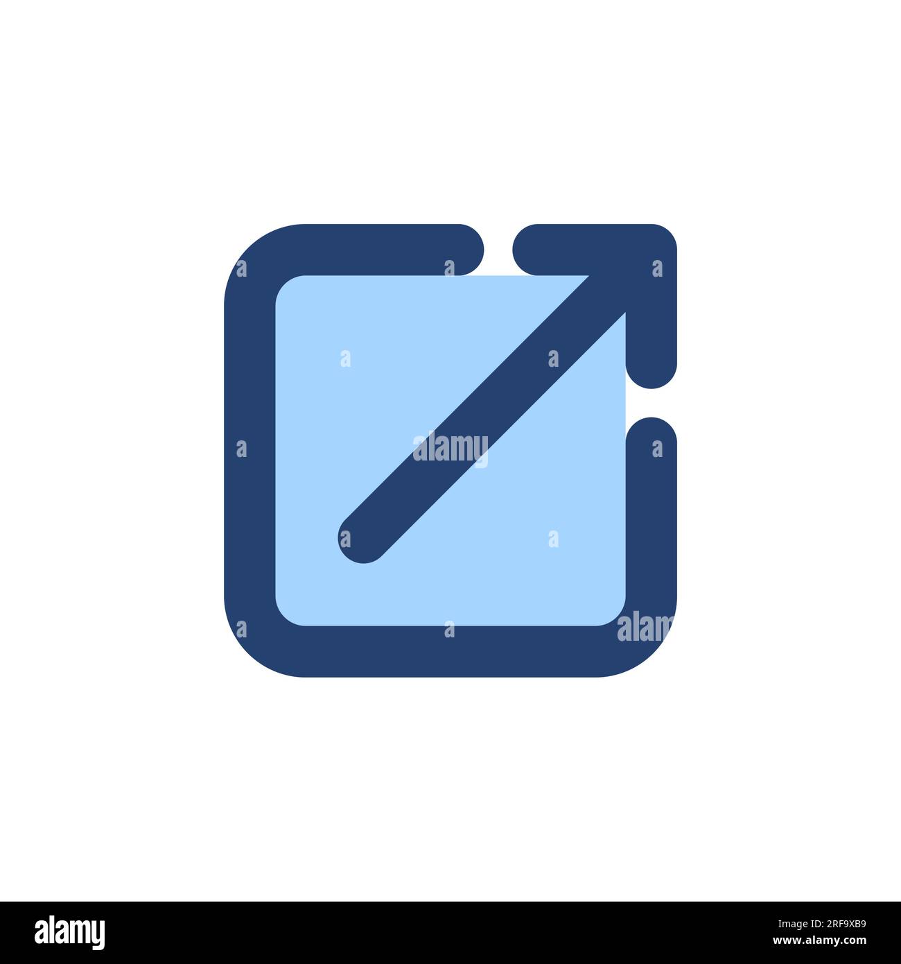 Vektor des Symbols für externe Verknüpfungen. Zeichen und Symbol verknüpfen. Hyperlink-Symbol Stock Vektor