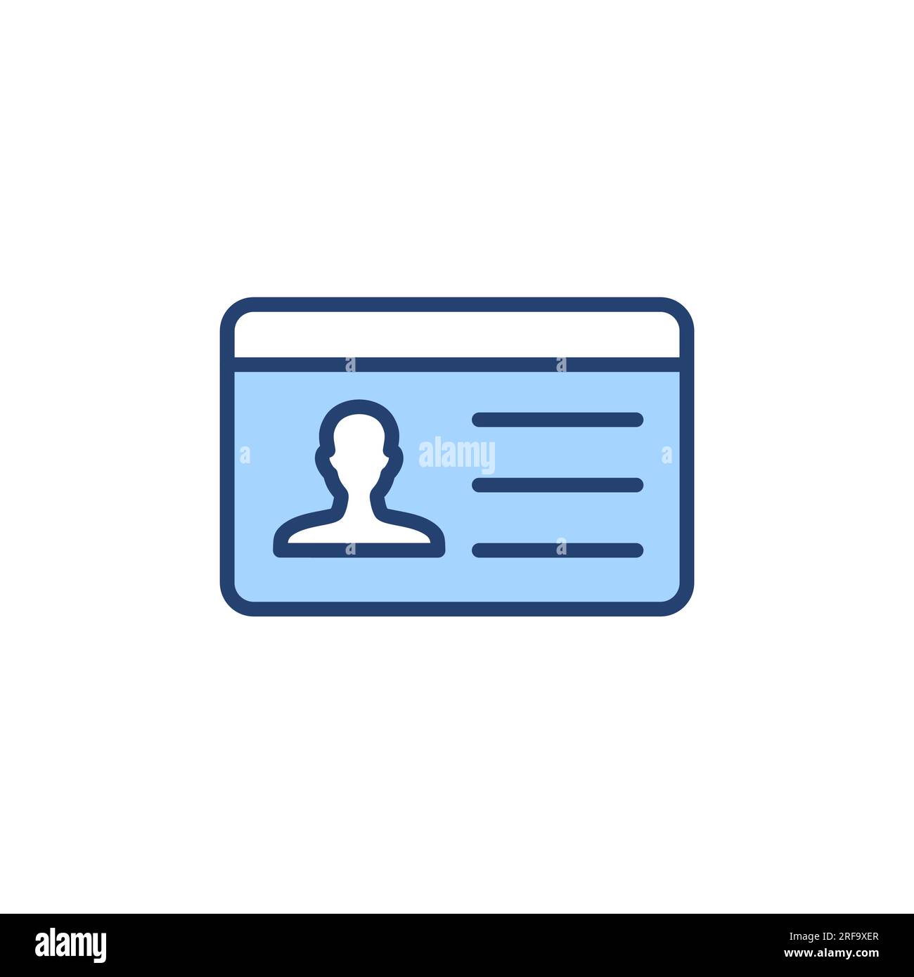 Vektor des Lizenzsymbols. ID-Kartensymbol. Führerschein, Personalausweis Stock Vektor