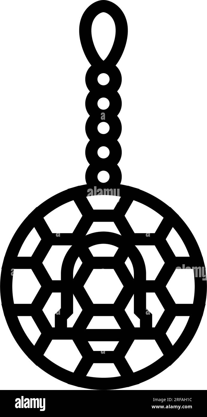 Vektordarstellung des Symbols mit der Vogellinie des Spielzeug-Papageienvögels Stock Vektor