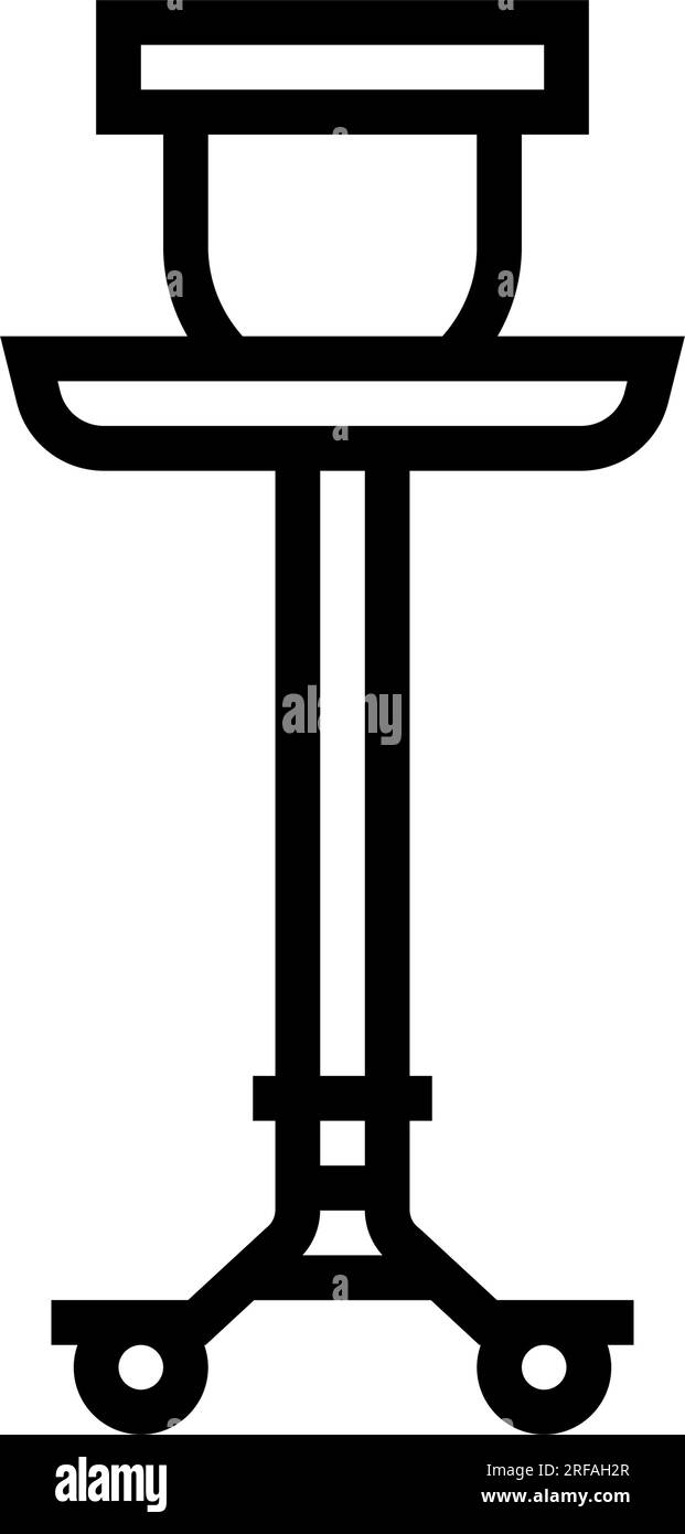 Steh-Papageienvektor-Vektordarstellung der Vogellinie Stock Vektor