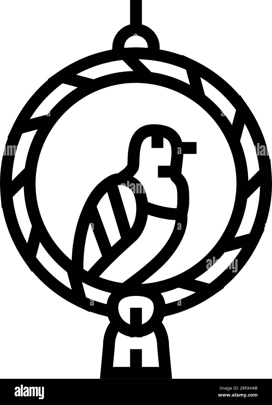 Vektordarstellung des Symbols mit der Vogellippe Stock Vektor